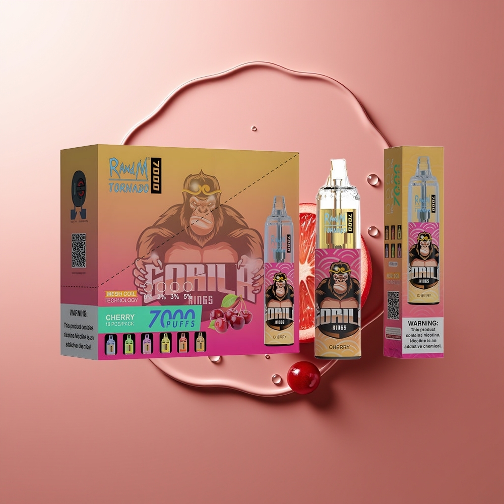 RandM Fumot Tornado 7000 Suud Kirsiga Mesh Coil Air-Reguleeritav