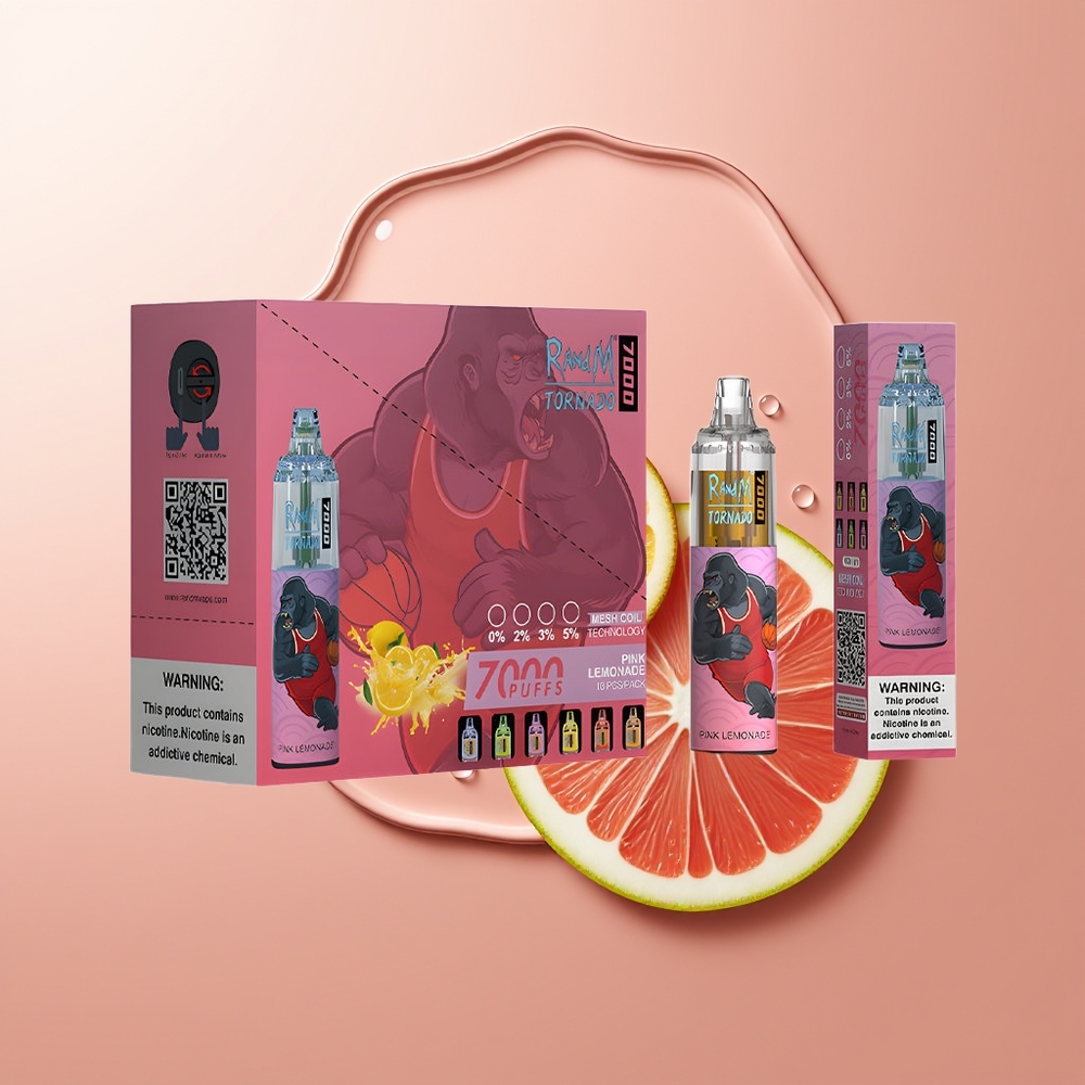 RandM Fumot Tornado 7000 Suud Pink Vastrikumahl + RGB Tuli ja Õhuregulatsioon