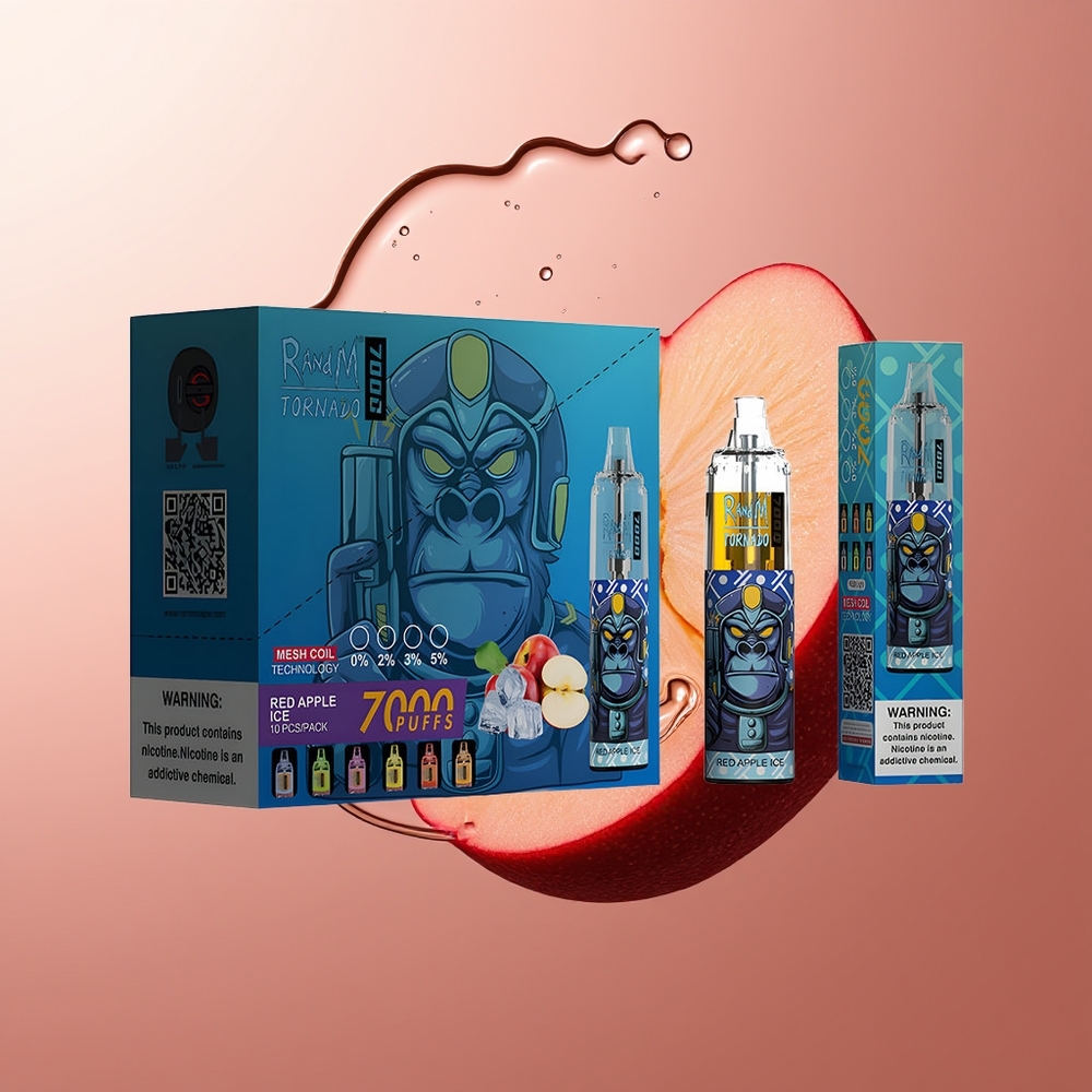 RandM Fumot Tornado 7000 Suud Punane õun Jää 14ML Type-C