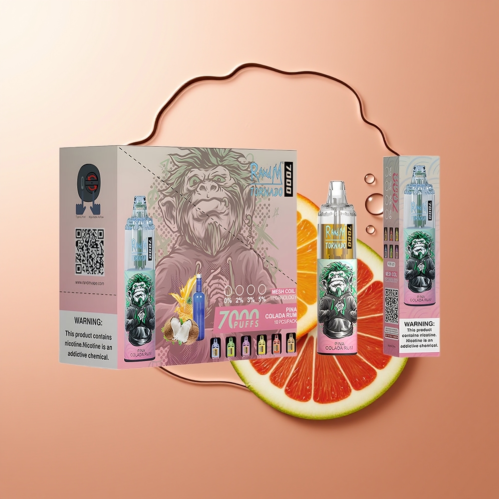 RandM Fumot Tornado 7000 Suukade Pina Kolaada Rum 14 ML Tüüp-C Pordiga