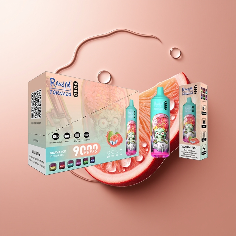 RandM Fumot Tornado 9000 Puhangut Guaiajää + RGB-ekraan