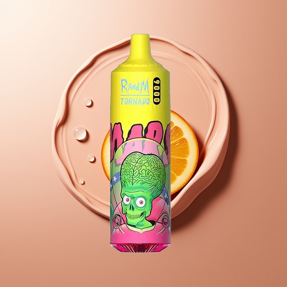 RandM Fumot Tornado 9000 Puhangut Kolmekordne Mango 850 mAh Laetav