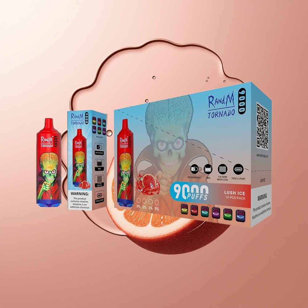 RandM Fumot Tornado 9000 Puhud Lõbus Jää Displeiga Akuga