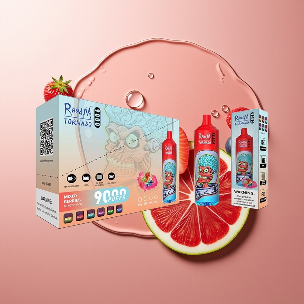 RandM Fumot Tornado 9000 Sutsud Segamari Disain RGB