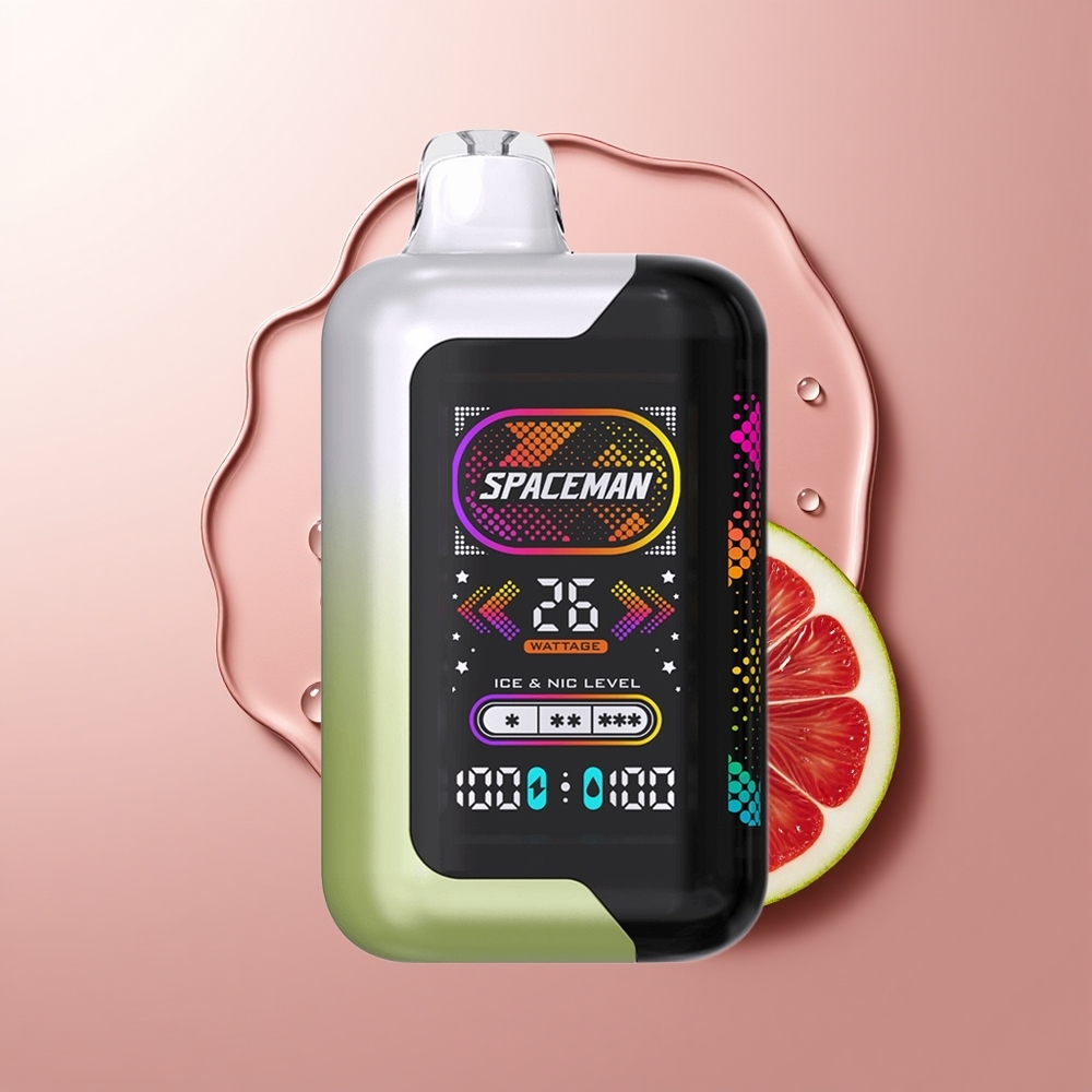 SMOK SPACEMAN SP40000 20ml Valge Viinamäe Jää Ühekordselt Kasutatav Vape 1000mAh 50mg/ml