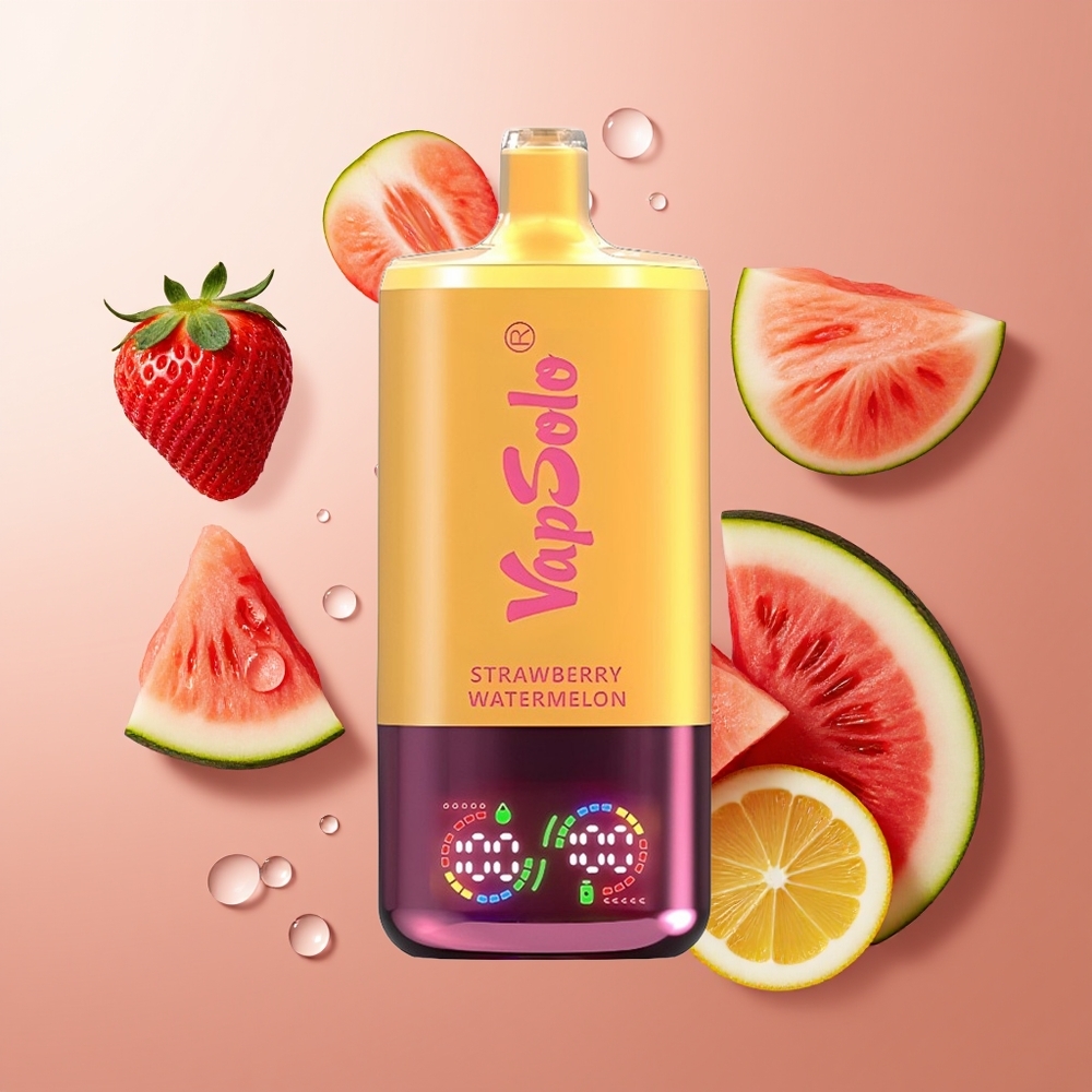 VapSolo Triple 30000 Puhet Maasikameelon & Virsikapirsak 40ml Type-C