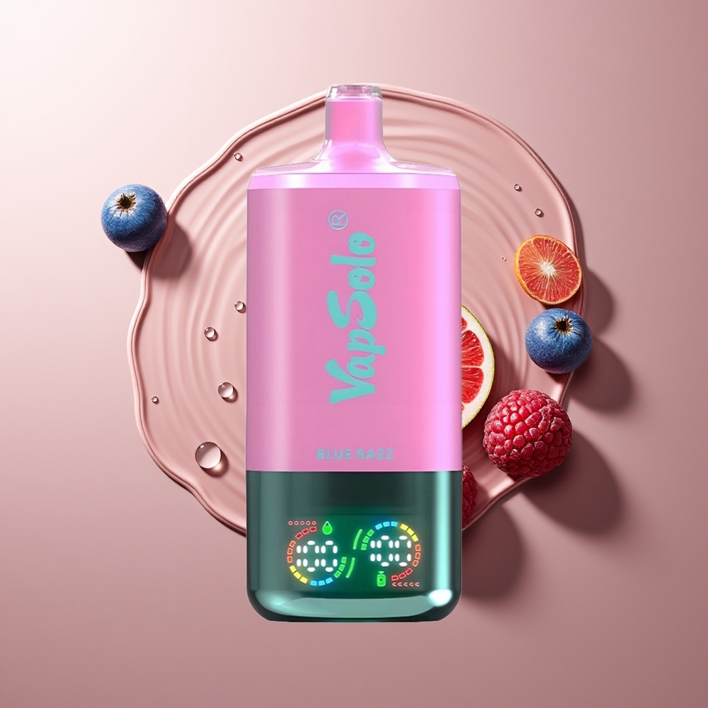 VapSolo Triple 30000 Puhu Sinise Vaarika Mahla Ühekordselt Kasutatav Vape Type-C