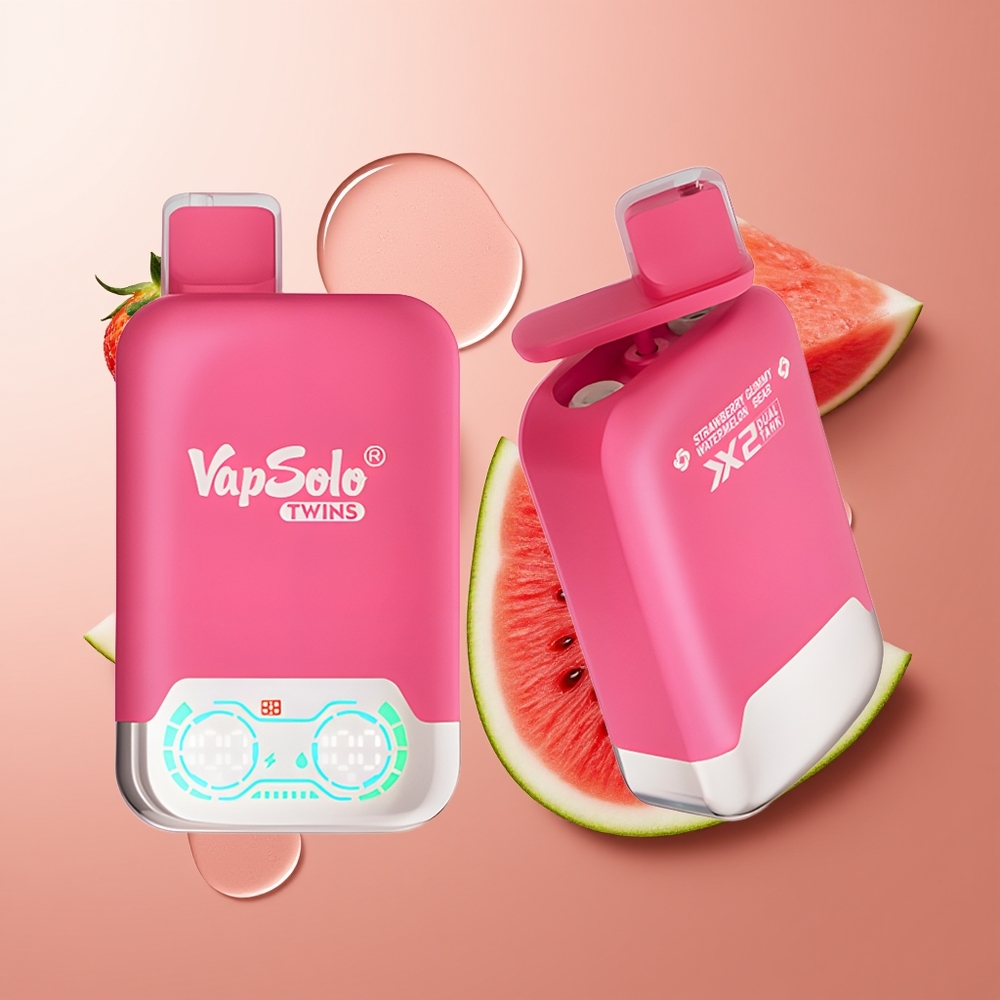 Vapsolo Twins 20000 Pahvad Maasikamelon & Kommikaru 40ml Type-C