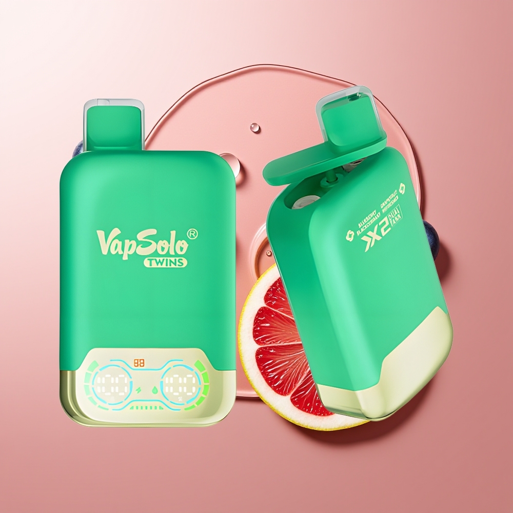 Vapsolo Twins 20000 Pahvad Sinimustsõstar & Greipfruut Karge Disposaabel Vape Tüüp-C 40 ml