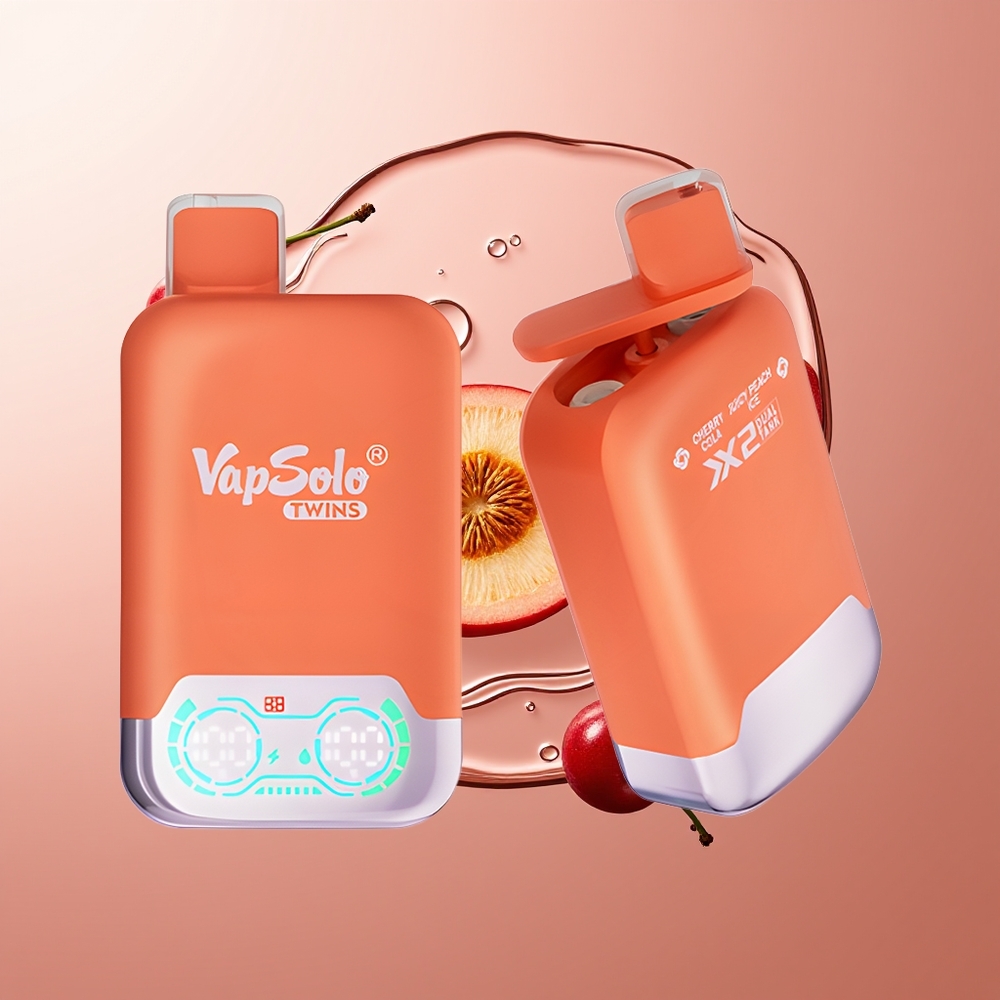 Vapsolo Twins 20000 Puffs Kirsi-Kola & Mahla-Virsik Jää Kahepaakselised