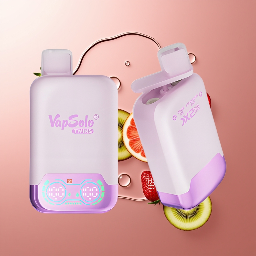 Vapsolo Twins 20000 Puffs Viinamarja Jää & Maasika-Kiivi 40 ml