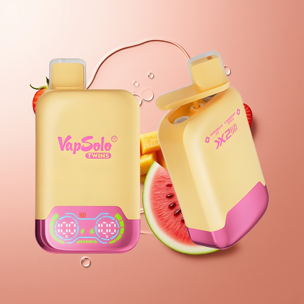 Vapsolo Twins 20000 Puhangit Vesimelonijää & Maasikamango 40ml Kahekordne Paak