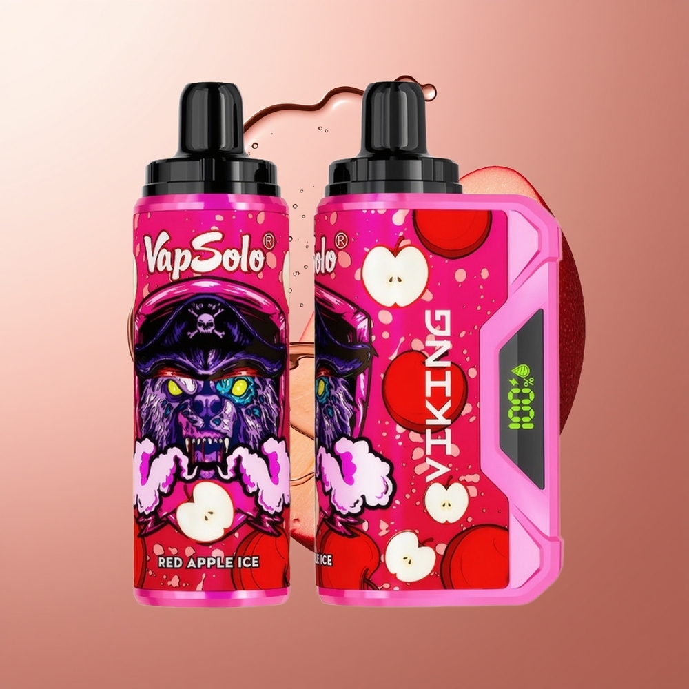VapSolo VIKING 12000 Puffs Punane Õun Jää 22ml Type-C