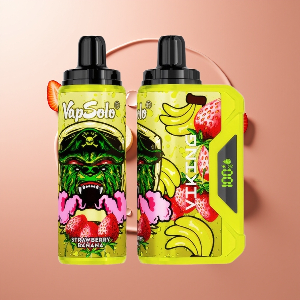 VapSolo VIKING 12000 Puhu 22ml Maasikas-Banaan Type-C