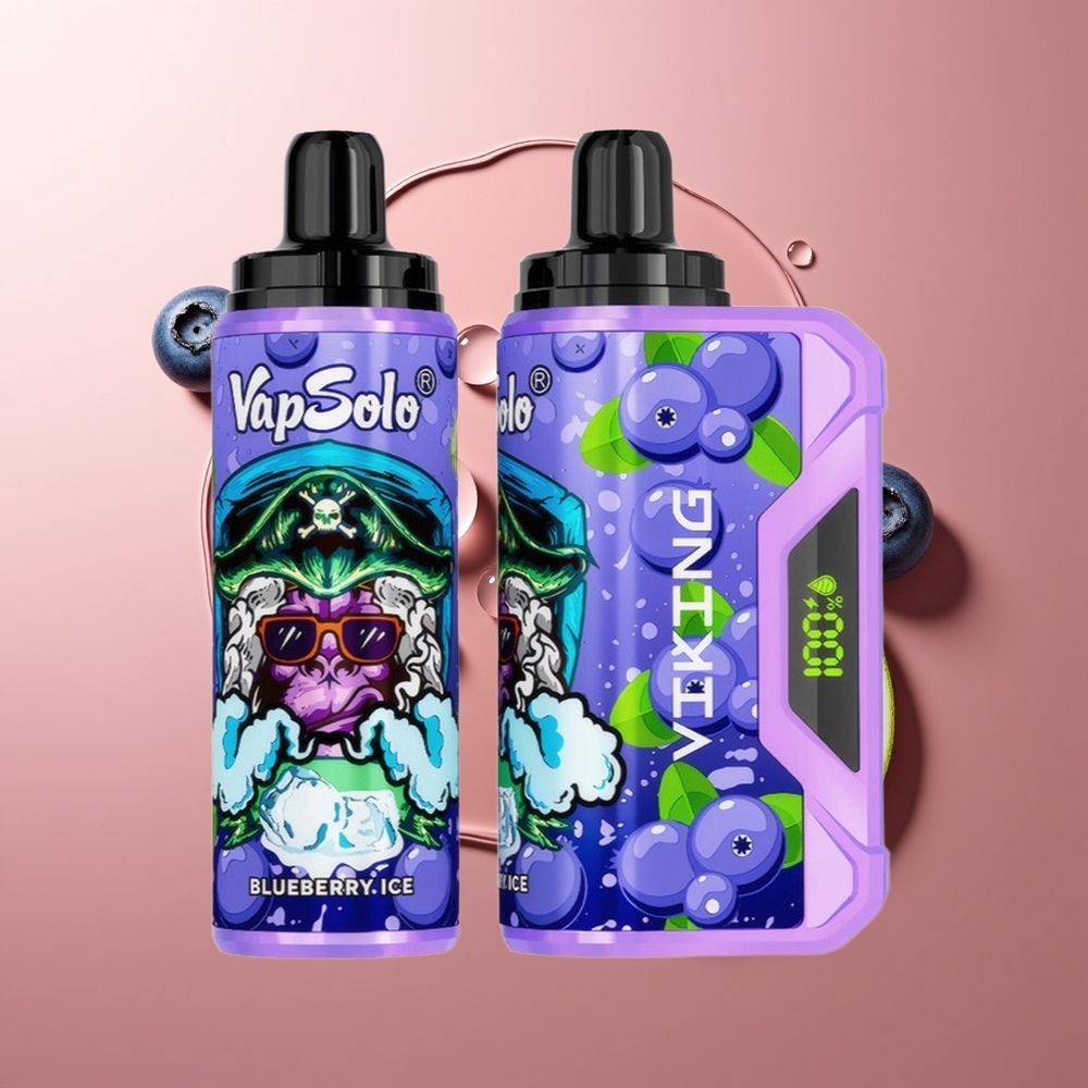 VapSolo VIKING 12000 Puhud 22ml Mustikas Ühekordselt Kasutatav Vape Type-C