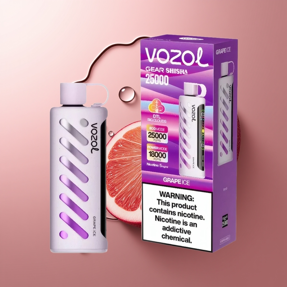 VOZOL Gear Shisha 25000 Püssi Jääviinamarja Kahe režiimiga