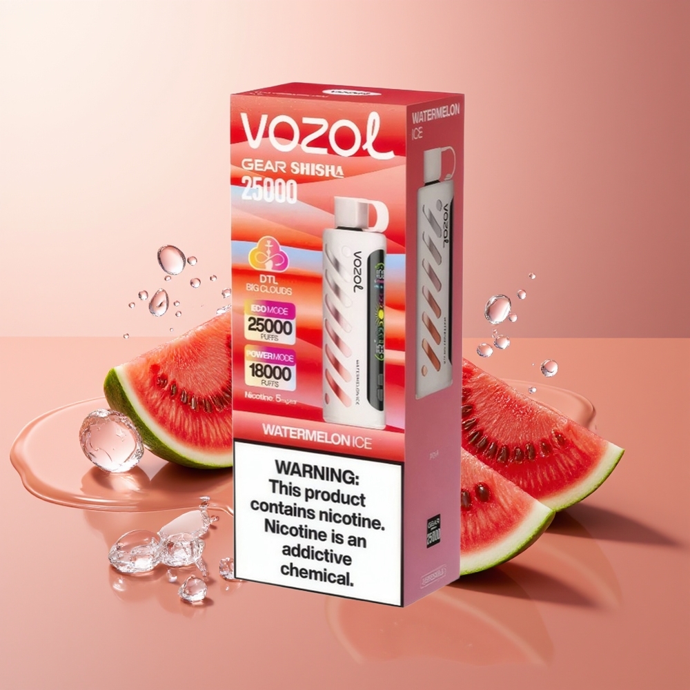 VOZOL Gear Shisha 25000 Puffs Arbujää Vesimelon + Dual Mesh