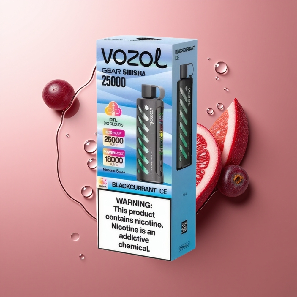 VOZOL Gear Shisha 25000 Puffs Mustjää-Marjapuu S.i.L.C Tech