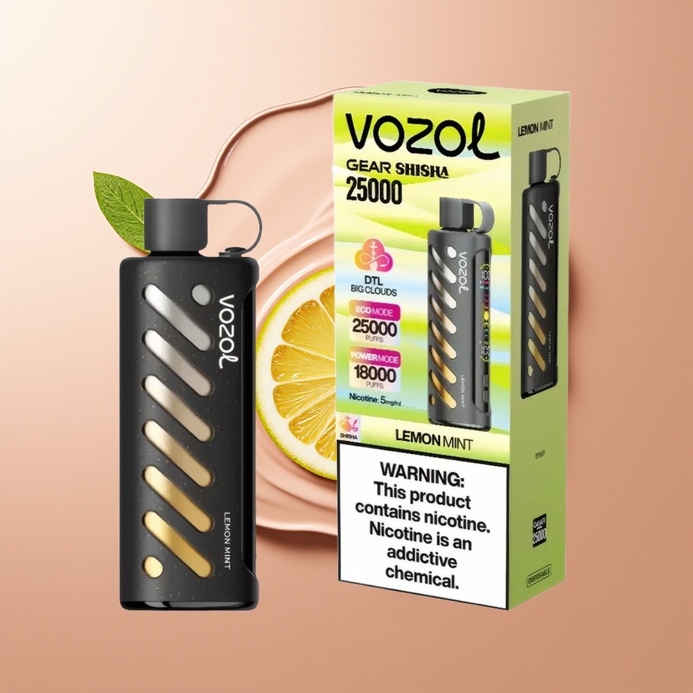VOZOL Gear Shisha 25000 Puffs Sidrunipiparmünt S.iL.C Tehnoloogia