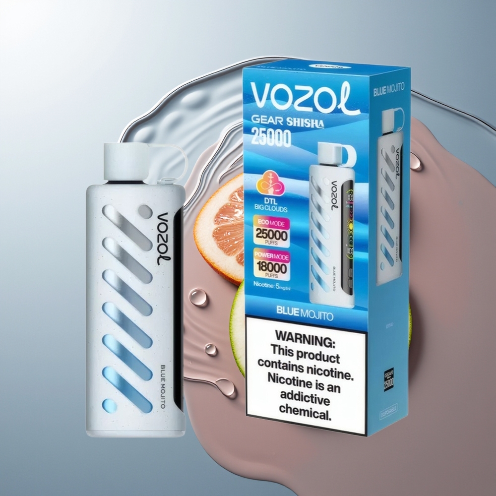 VOZOL Gear Shisha 25000 Puhangut Sinine Mojito Dual Mesh