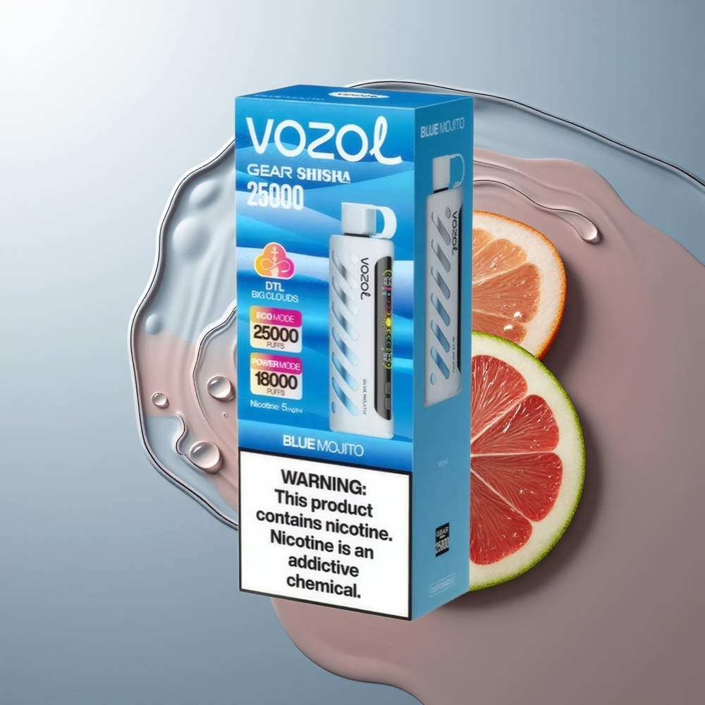 VOZOL Gear Shisha 25000 Puhangut Sinine Mojito Dual Mesh