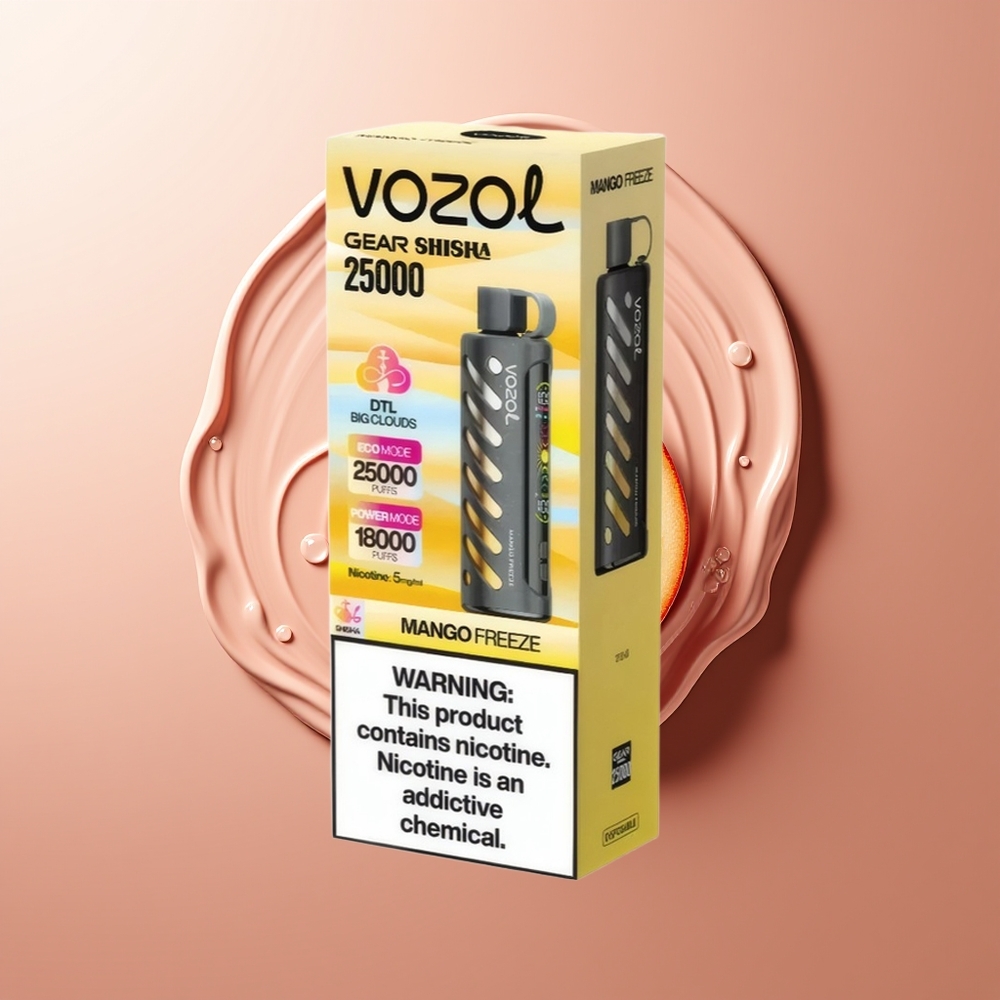 VOZOL Gear Shisha 25000 Suud Mango Külm + Dual Mesh & 1000mAh
